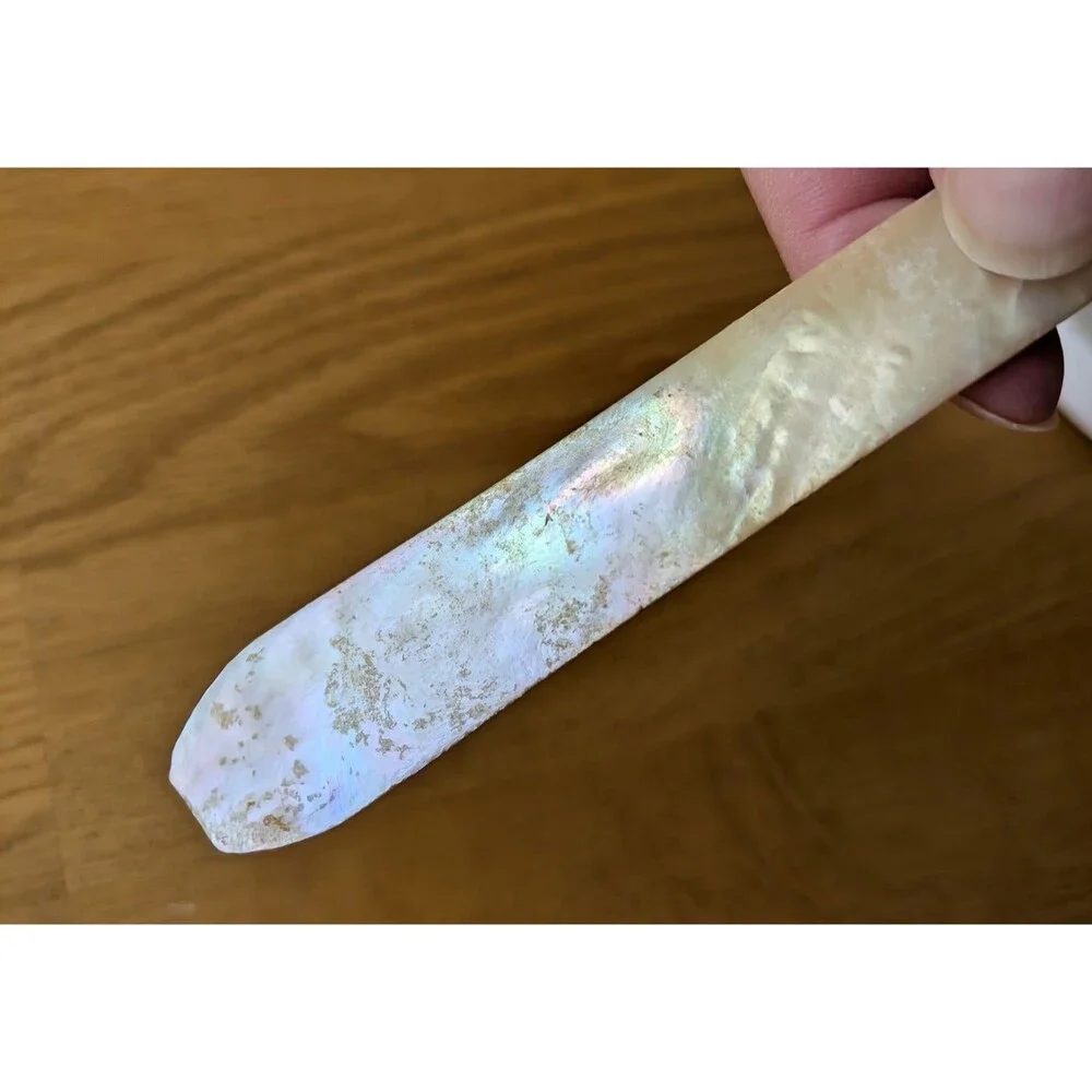Marble & Wood Spoon Rest With Knife Cottagecore